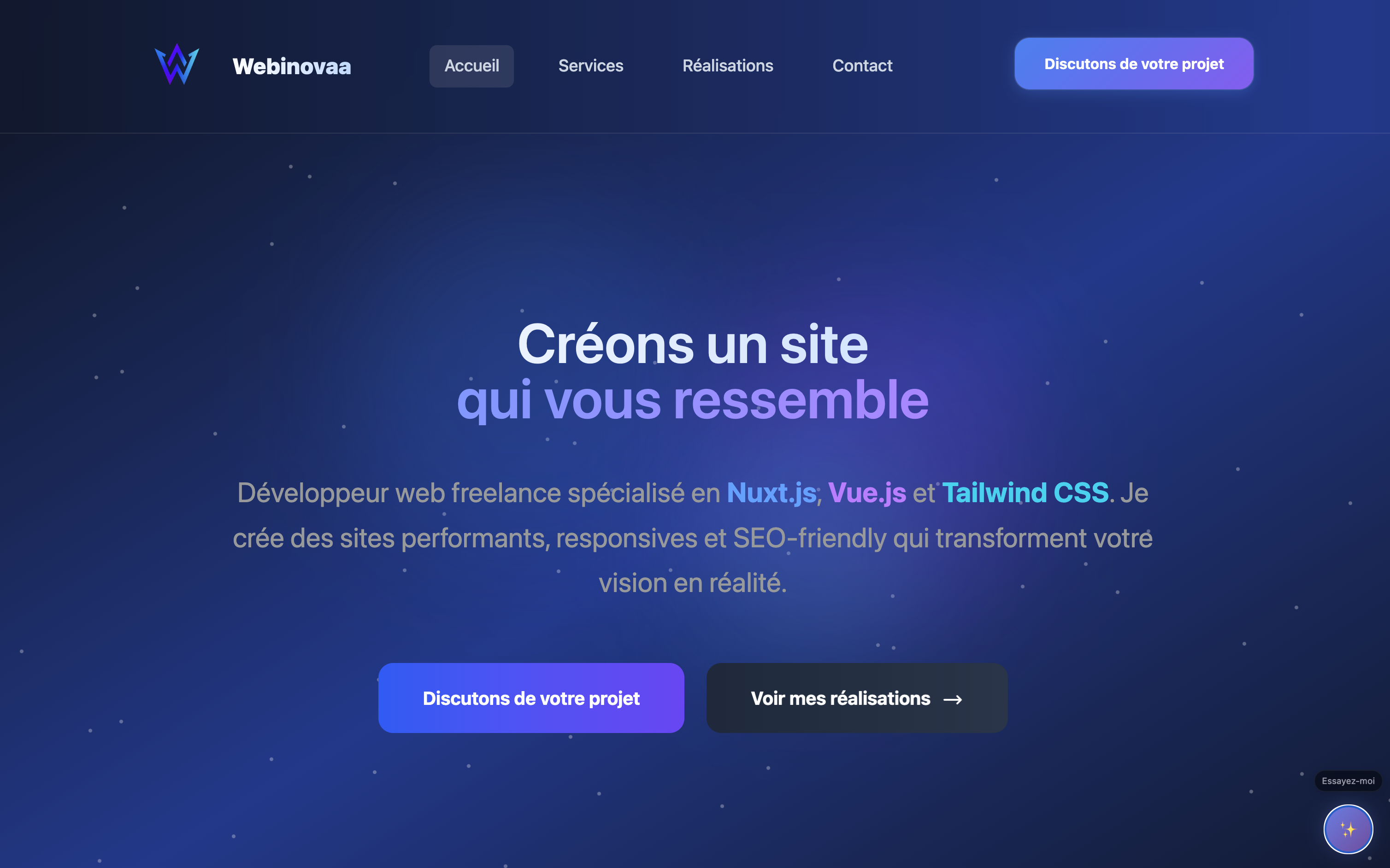Webinovaa - Site vitrine professionnel